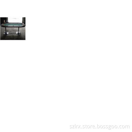 round corner green rectangle poker table